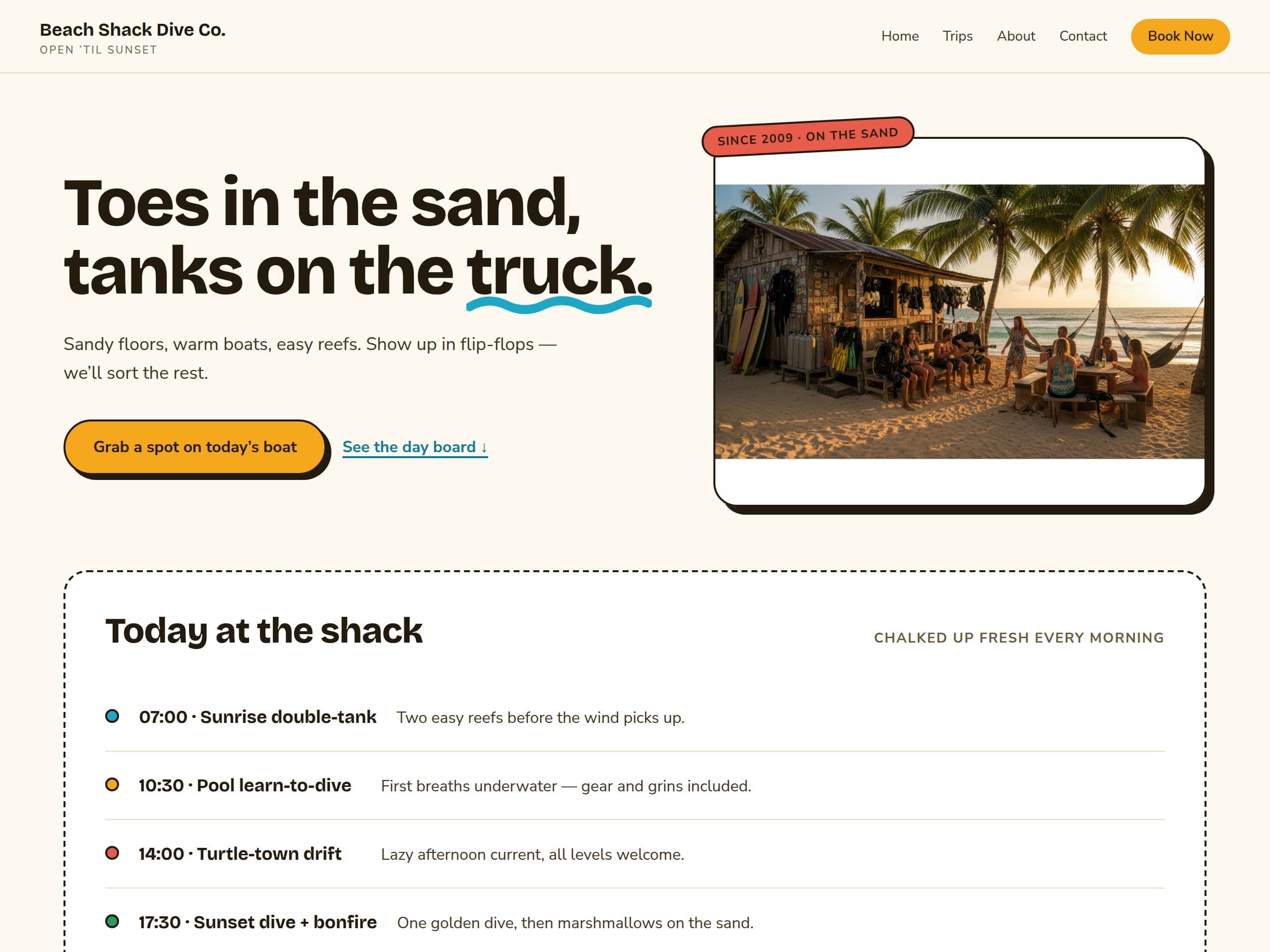Beach Shack template preview