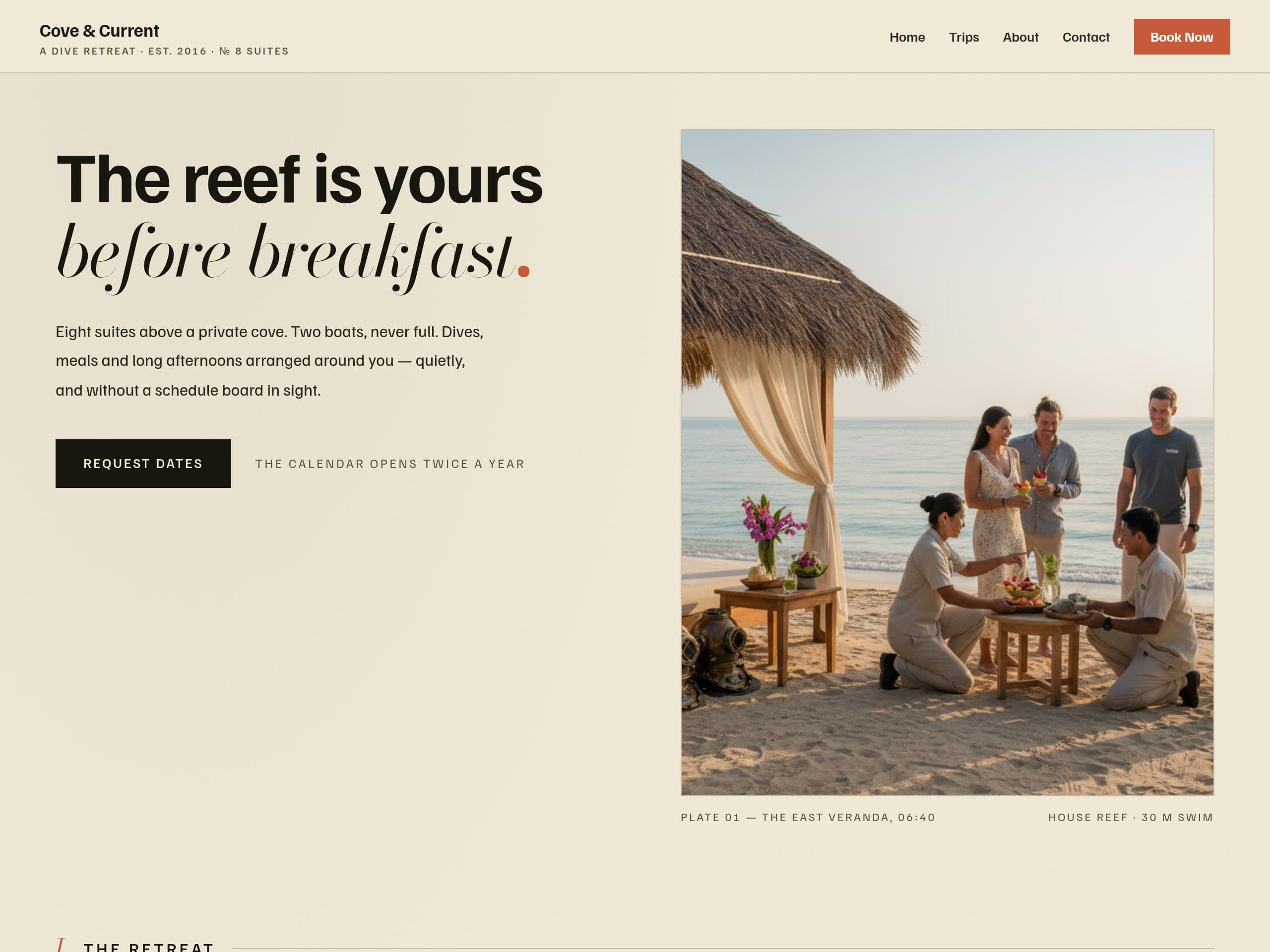 Boutique Retreat template preview