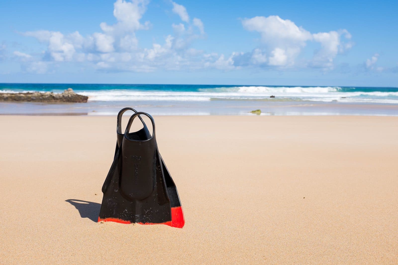 Open-heel fins